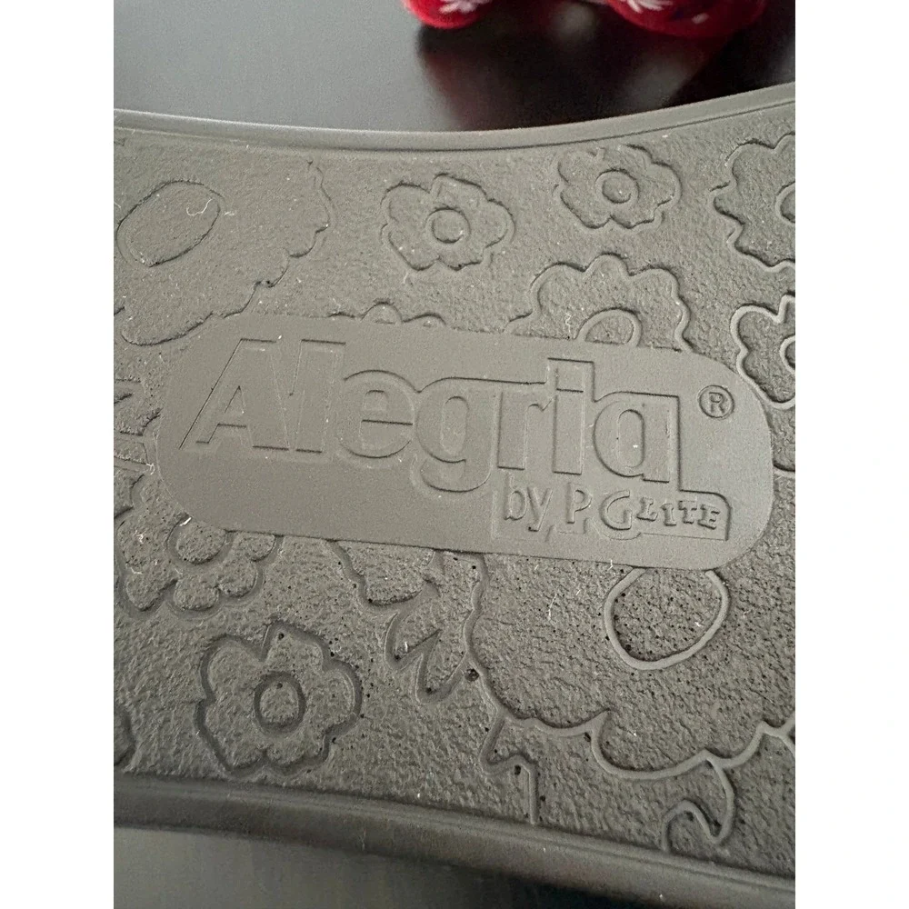 Alegria Women Ankle Strap Sandals LUC-7764 Size 36 Red Embroidered Floral 6 US